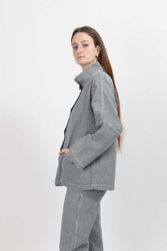  Gravel & Gold 데님 자켓 그래블 & 골드 마람 재킷 컨덕터 스트라이프 - OTHER BRANDS