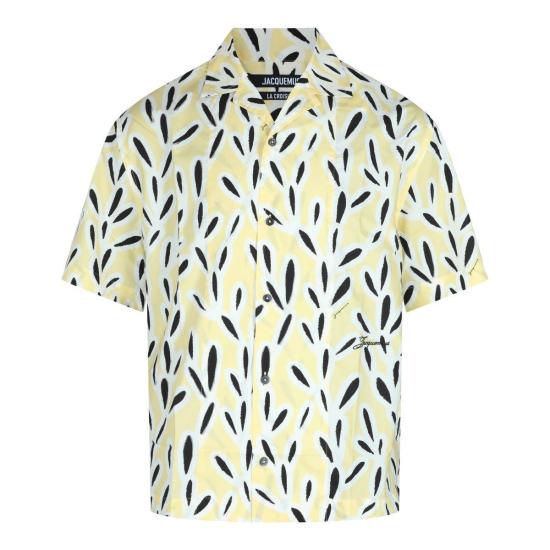  자크뮈스 탑 Jacquemus La Chemise 진 셔츠 옐로우