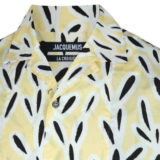  자크뮈스 탑 Jacquemus La Chemise 진 셔츠 옐로우 - JACQUEMUS