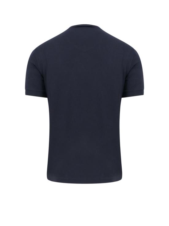  조르지오 아르마니 반팔 티셔츠 아이콘 비스코스 티셔츠 블루 - GIORGIO ARMANI