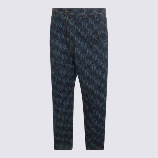  비비안웨스트우드 데님 팬츠 비비안 웨스트우드 다크 블루 코튼 데님 진 - VIVIENNE WESTWOOD