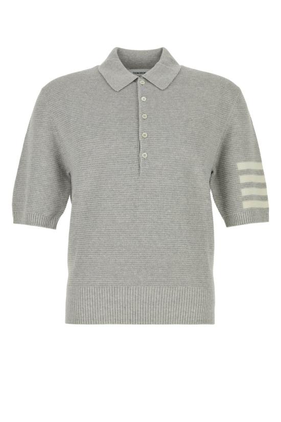  톰브라운 폴로 티셔츠 톰 브라운 텍스처드 스티치 릴랙시드 핏 스폴로 남성용 L 사이즈