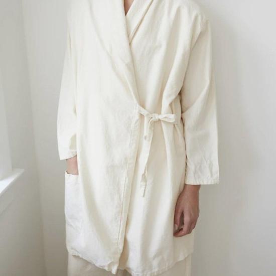  울 하이드 트렌치 코트 트윌 타이 트렌치 클레이/내추럴 - WOL HIDE