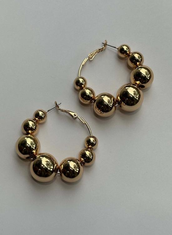  Blue Sky 이어링 블루 스카이 청키 볼 후프