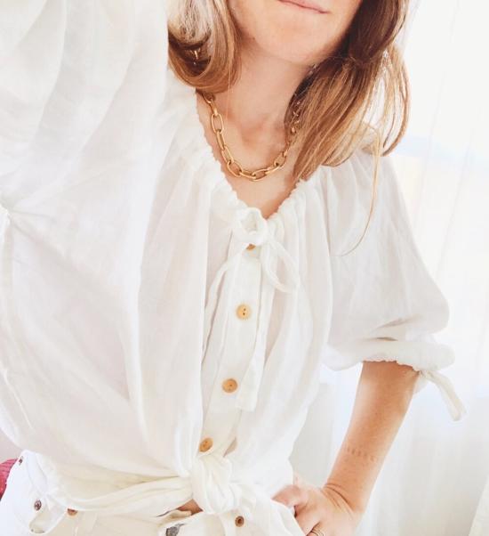  릴라노 블라우스 릴라나우 구름 감상 탑 - LEELANAU