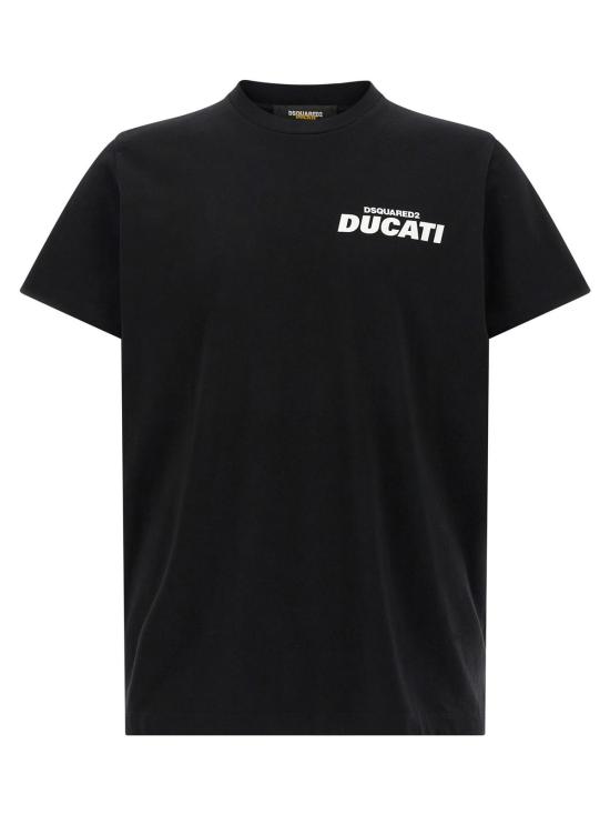  디스퀘어드2 반팔 티셔츠 Dsquared2 캡슐 컬렉션 Dsquared2 X Ducati 티셔츠 화이트/블랙