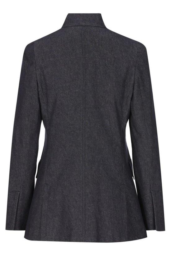  막스마라 수트 자켓 막스 마라 스탠드업 칼라 버튼업 재킷 (블루) - MAX MARA