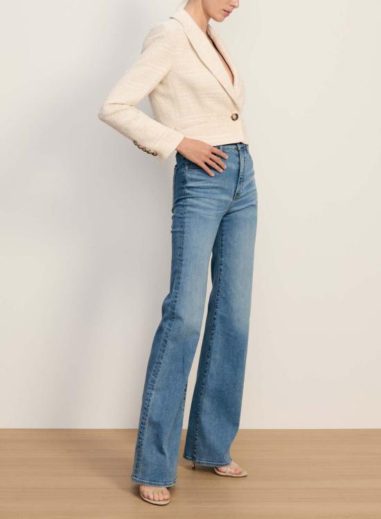  베로니카비어드 데님 팬츠 베로니카 비어드 크로스비 하이라이즈 와이드 레그 진 레벨 스톤 - VERONICA BEARD