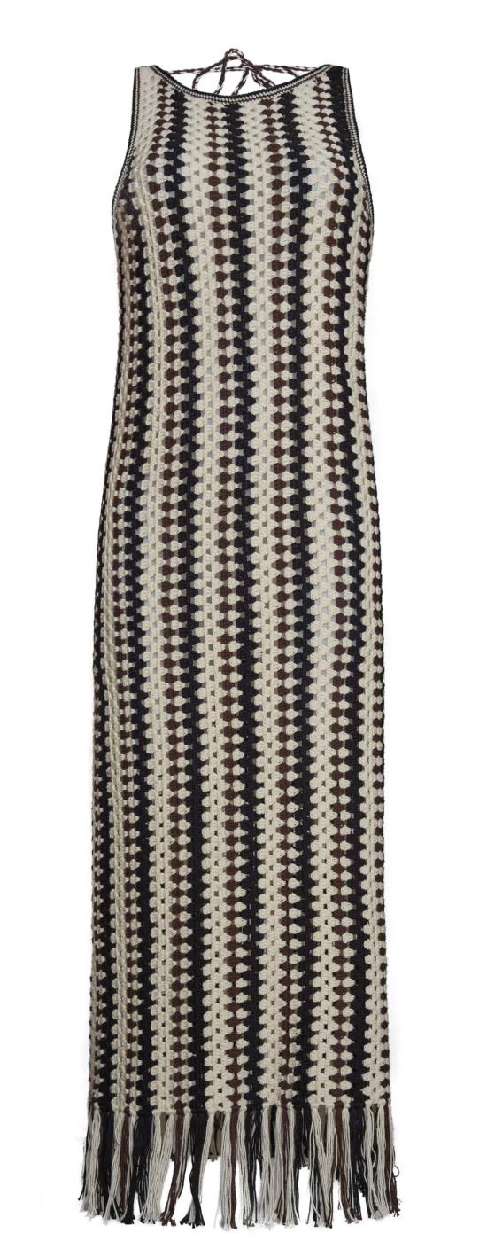  ELEVEN SIX 롱 원피스 일레븐 식스 나탈리 크로셰 드레스 아이보리/에스프레소/블랙 - ELEVEN SIX