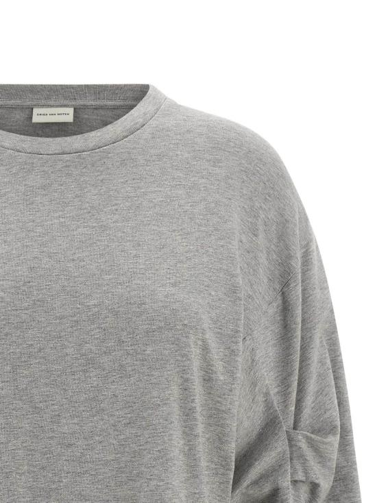 드리스 반 노튼 긴팔 티셔츠 Dries Van Noten Heynas 티셔츠 그레이 - DRIES VAN NOTEN