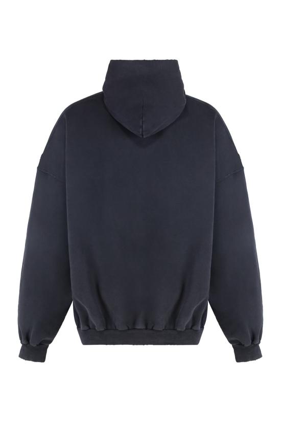  발렌시아가 스웨터 차콜 코튼 스웨트셔츠 차콜 - BALENCIAGA