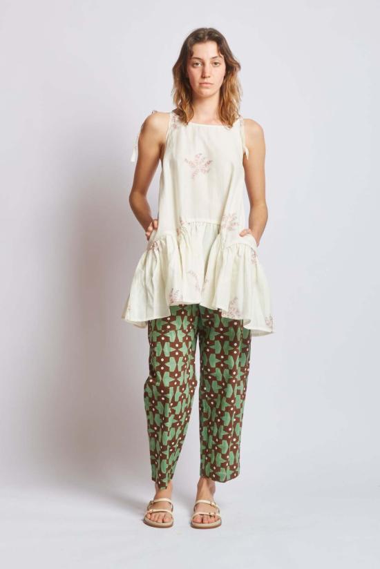  RUJUTA SHETH 블라우스 루주타 셰스 제이드 튜닉 매그놀리아 블록 프린트 - OTHER BRANDS