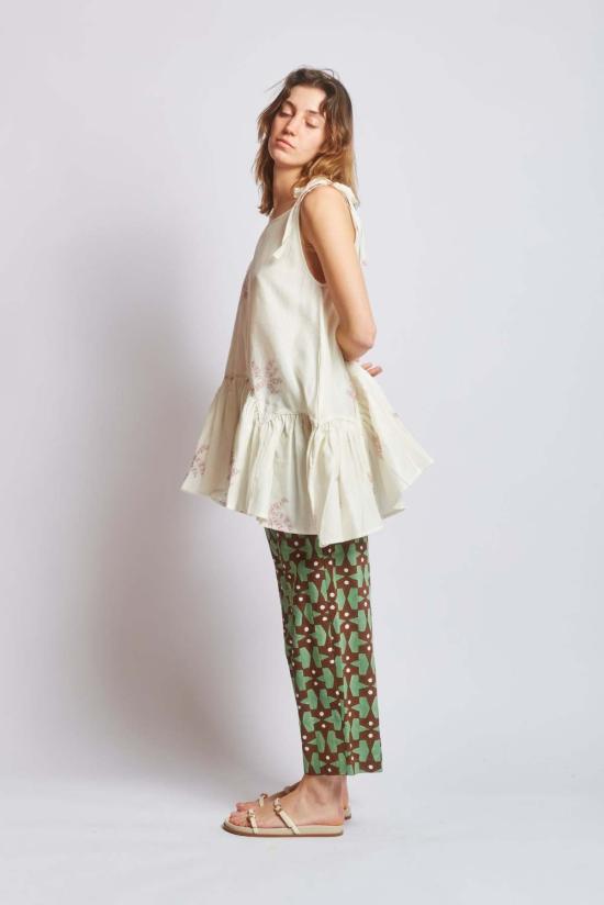  RUJUTA SHETH 블라우스 루주타 셰스 제이드 튜닉 매그놀리아 블록 프린트 - OTHER BRANDS