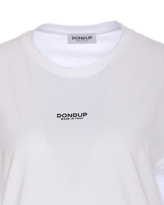  돈답 반팔 티셔츠 돈덥 로고 티셔츠 화이트 - DONDUP
