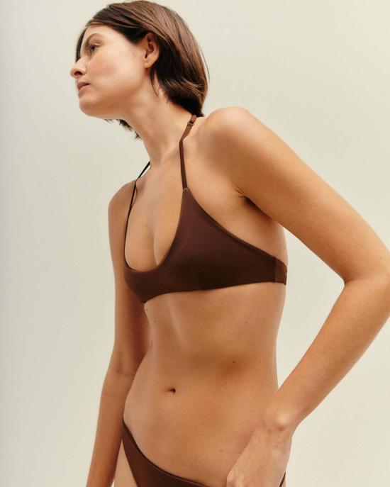  Haight 비키니 수영복 하이트 두다 홀터 비키니 탑 브라우나 브라운