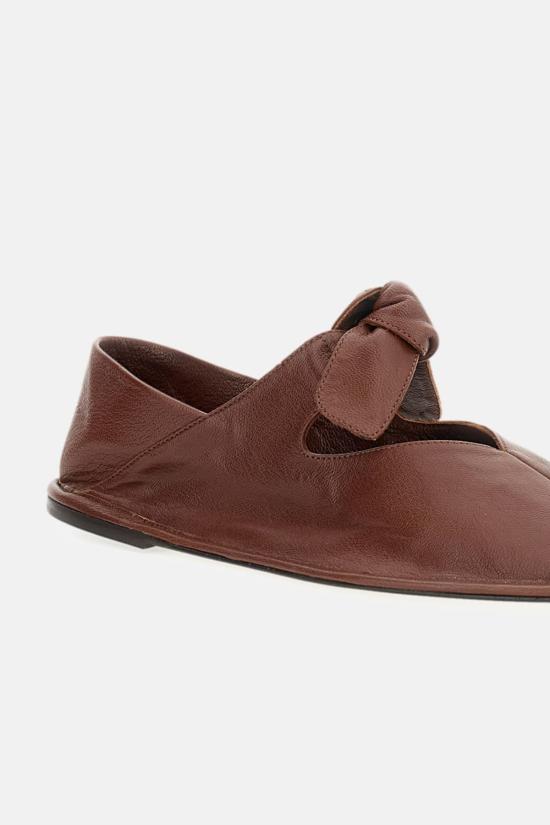  헤레우 플랫 슈즈 Hereu 양가죽  브라운 - HEREU