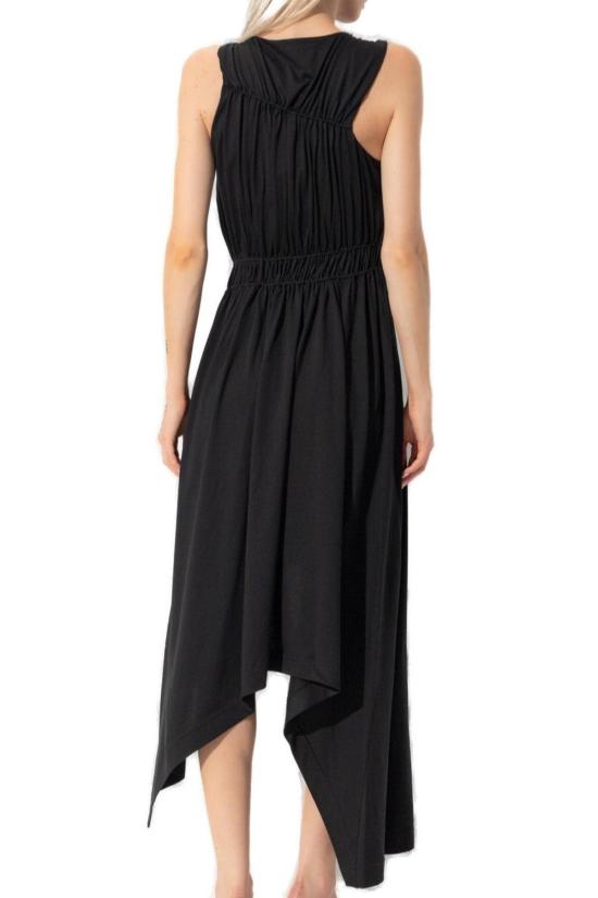  알렉산더 맥퀸 롱 원피스 저지 드레스 블랙 - ALEXANDER MCQUEEN