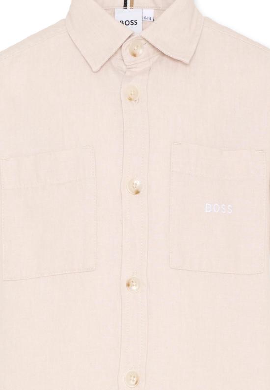 26SS [키즈] 보스 셔츠 J52942 130 BEIGE - BOSS