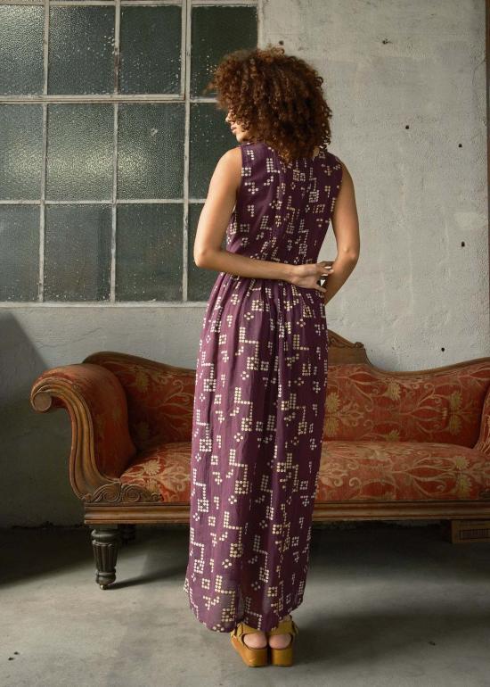  에이스 앤 지그 롱 원피스 에이스앤지그 엘라니 드레스 2025 가을 크로스워드 - ACE & JIG