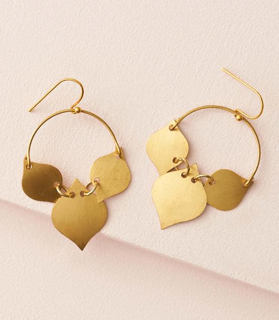  마트르 부미 이어링 자멜리 잎 드롭 귀걸이 - MATR BOOMIE