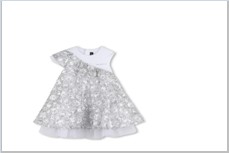 26SS [키즈] 칼라거펠트 원피스 Z31139 M31 SILVER
