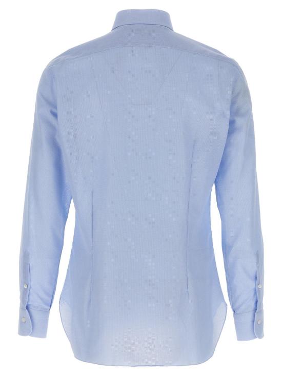  발바 긴팔 셔츠 바르바 나폴리 허니콤  라이트 블루 - BARBA