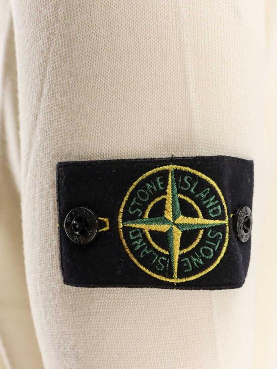  스톤 아일랜드 스웨터 인증 버진 울  화이트 - STONE ISLAND
