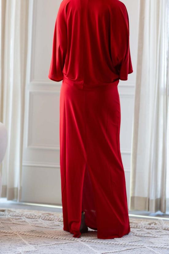  하우스 오브 다그마르 롱 스커트 하우스 오브 다그마 저지 맥시 스커트 레드 - HOUSE OF DAGMAR