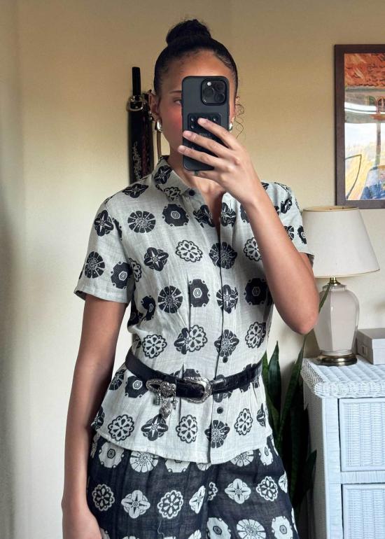  Ace & Jig 블라우스 에이스 앤 지그 앨리 탑 골드 바블