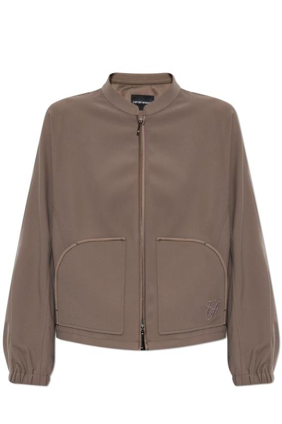  엠포리오 아르마니 자켓 자수 로고 재킷 (도브 그레이)