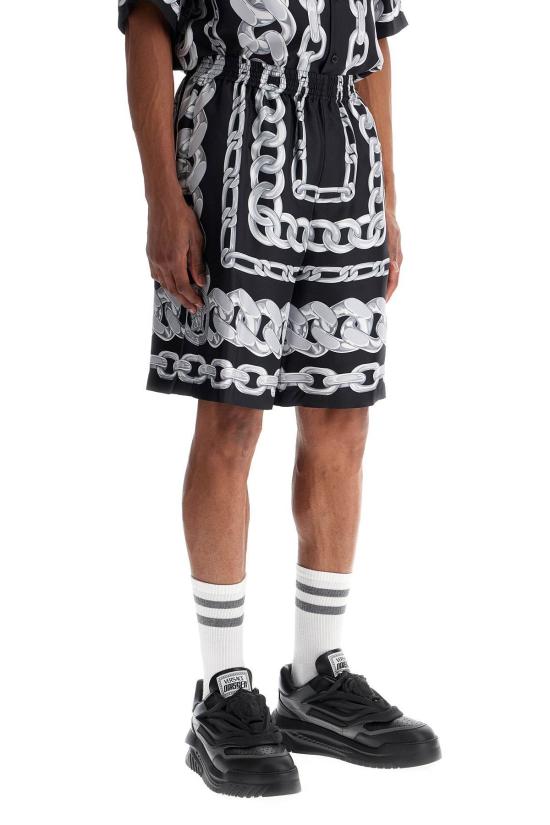  베르사체 숏팬츠 메두사 쇼츠 블랙+실버 - VERSACE