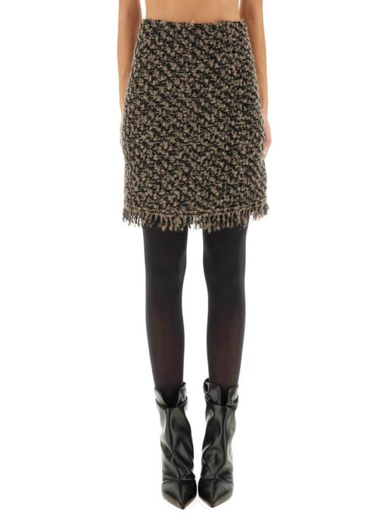  파비아나 필리피 미디 스커트 트위드  브라운