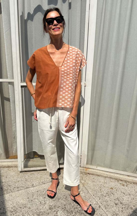  투 스트레이트 팬츠 카디 페이퍼백 팬츠 화이트 2개 - TWO