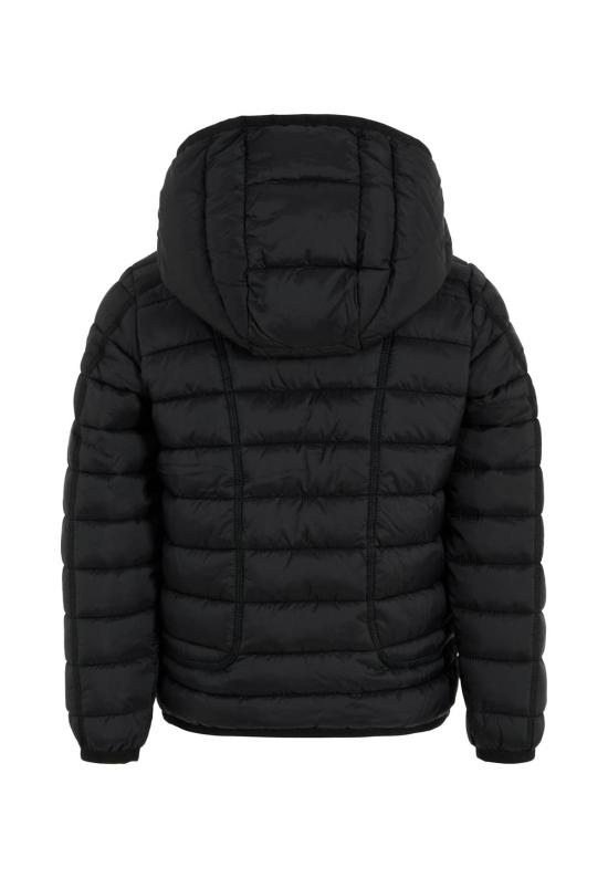  [키즈] 디젤 자켓 로고가 있는 아동용 다운 재킷 (블랙) - DIESEL