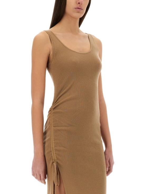  마이클 코어스 롱 원피스 스트레치 울 블렌드 캐미솔 드레스 베이지 - MICHAEL KORS