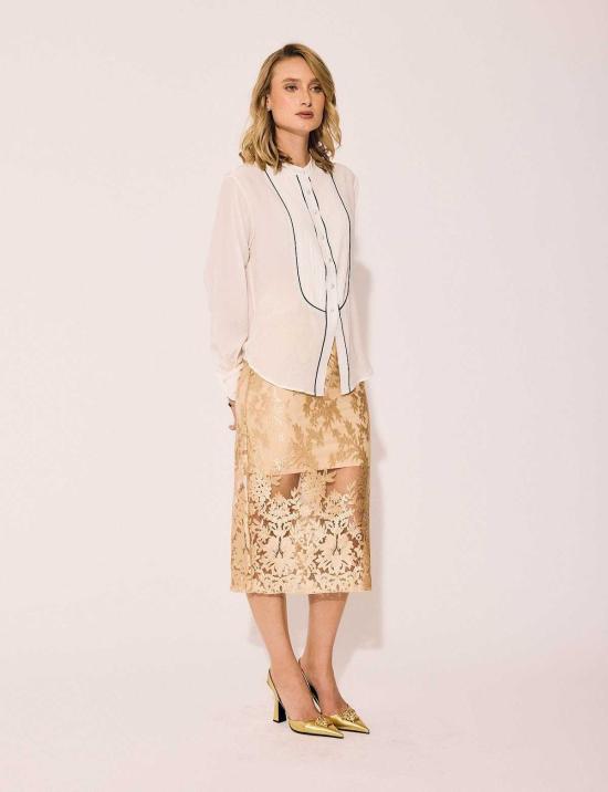  린제이 니콜라스 뉴욕 미디 스커트 린지 니콜라스 뉴욕 레이스 스커트 - LINDSAY NICHOLAS NEW YORK