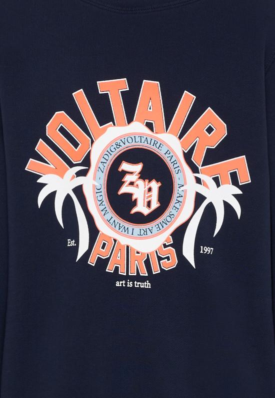 26SS [키즈] 자딕앤볼테르 트레이닝 상의 X60587 83D BLUE - ZADIG & VOLTAIRE