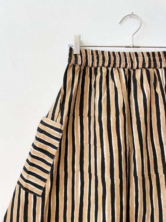  Happy French Gang 롱 스커트 해피 프렌치 갱 틸다  블랙 & 카멜 - HAPPY FRENCH GANG