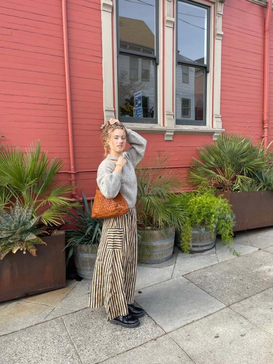  Happy French Gang 롱 스커트 해피 프렌치 갱 틸다  블랙 & 카멜 - OTHER BRANDS