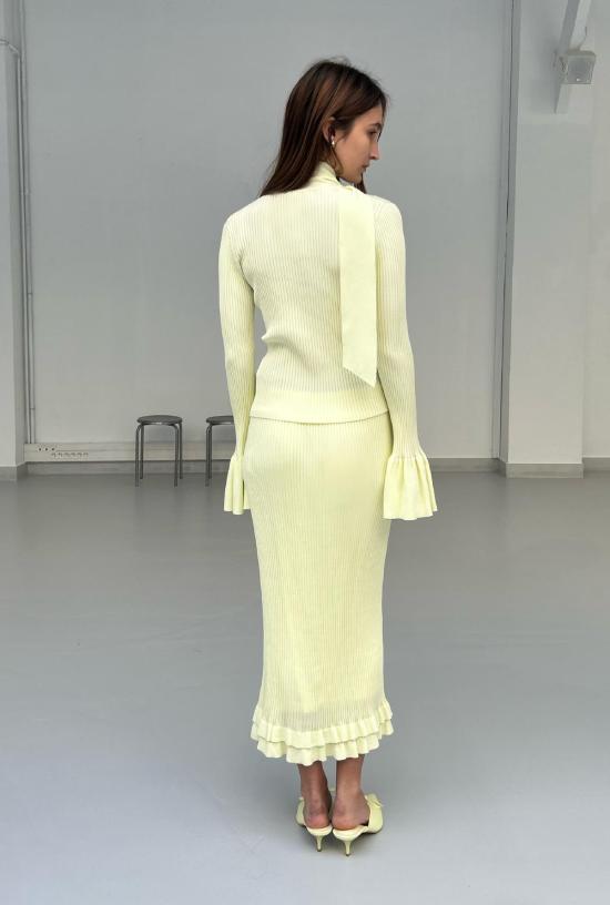  SAEMDI 블라우스 샘디 써니 스카프 탑 연노랑 - OTHER BRANDS