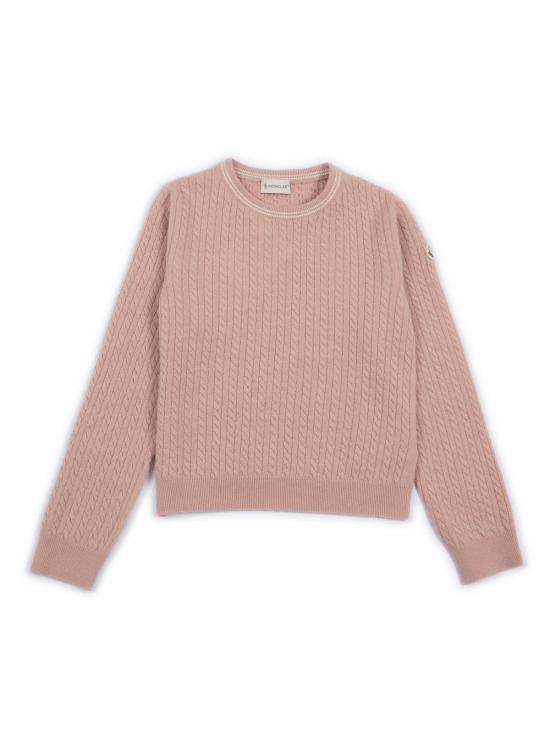  [키즈] 몽클레어 풀오버 키즈 크루넥 스웨터 핑크