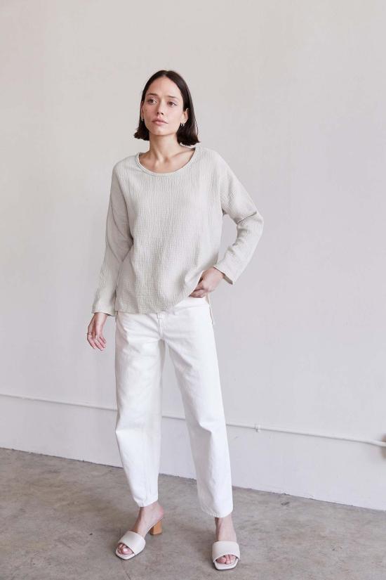  It Is Well L.A. 긴팔 티셔츠 잇이즈웰 L.A. 오가닉 롱 슬리브 거즈 탑 - OTHER BRANDS