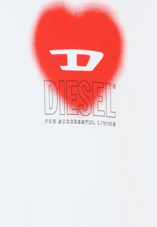 [키즈] 디젤 풀오버 키즈 스웨트셔츠 화이트 - DIESEL