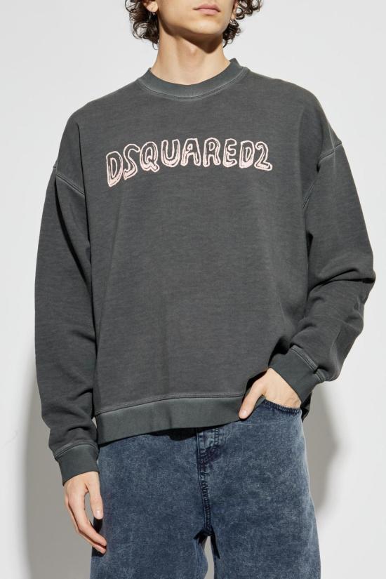  디스퀘어드2 스웨터 Dsquared2 로고 스웨트셔츠 (회색) - DSQUARED2
