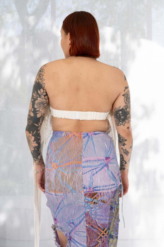  레나타 브레나 민소매 티셔츠 레나타 브레냐 토네이도 스트랩리스 브라탑 오프 화이트 - RENATA BRENHA