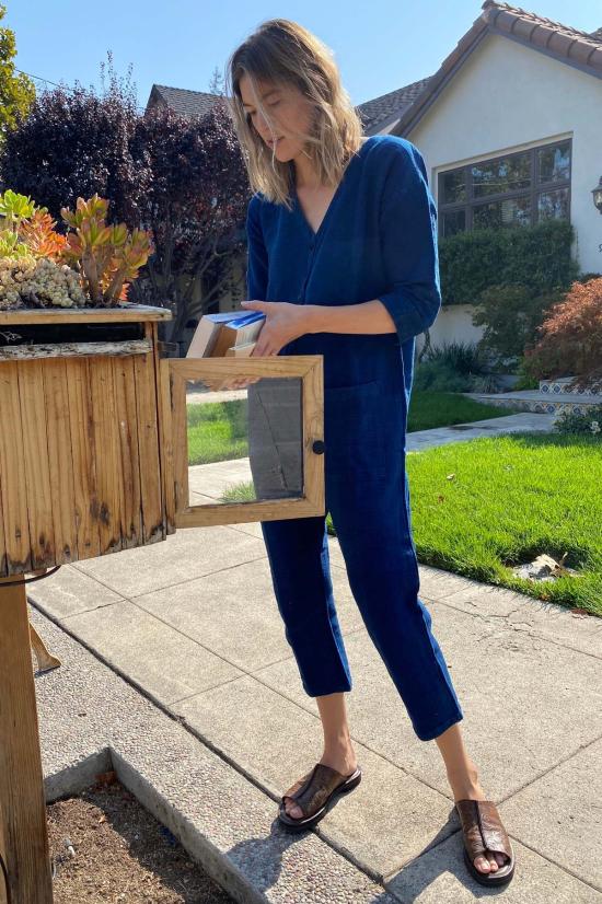  Happy French Gang 점프수트 Happyfrenchgang 텍스처드  인디고 - OTHER BRANDS