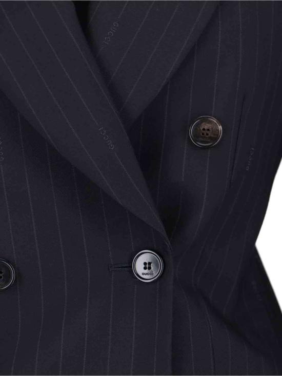  구찌 수트 자켓 더블 브레스티드 블레이저 블랙 - GUCCI