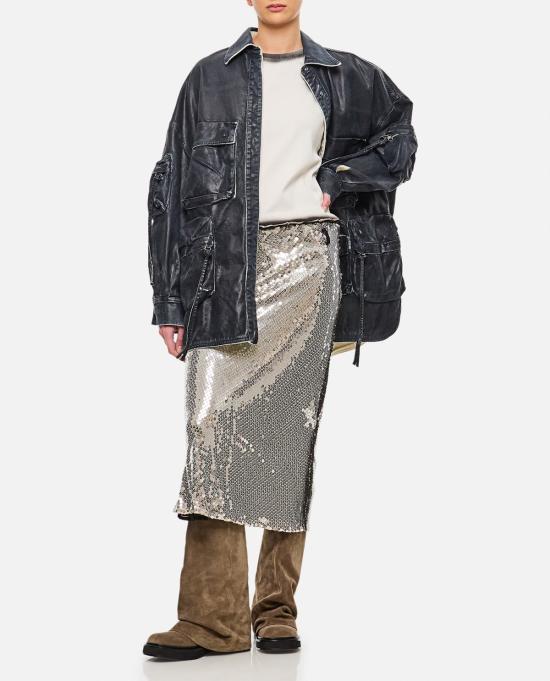  디 아티코 코트 아티코 멀티 포켓 숏  블랙 - THE ATTICO