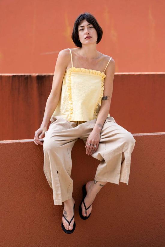  토잇 볼랑 민소매 티셔츠 토잇 볼란트 빅토리아 탑 선 - TOIT VOLANT