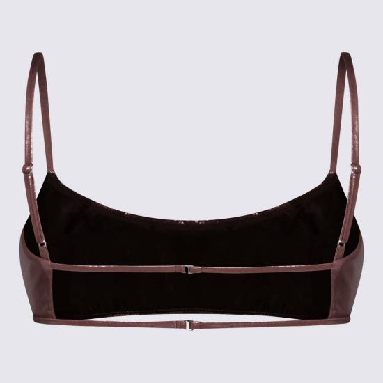  블루마린 비키니 수영복 브라운 탑  커버업 너츠 - BLUMARINE